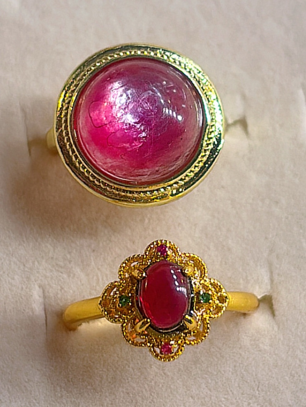 1 ~ Birthstone Rings | Ruby | Adjustable | Nickel Free | July - Picture 6 of 9